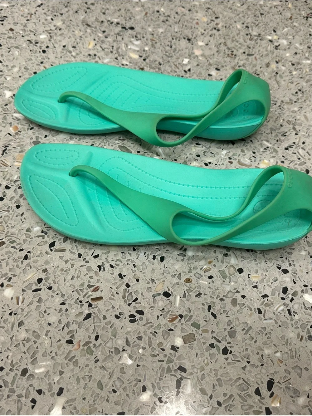 CROCS Teal Toe-Post Backstrap Sandals